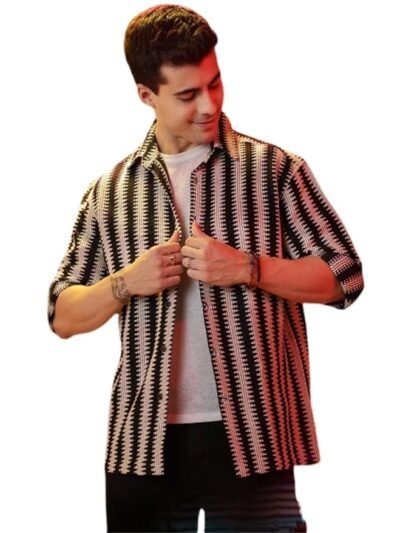 Men's Polycotton Regular Fit | Casual Stylish | Crochet Formal Shirt for Men | Trendy Shirts