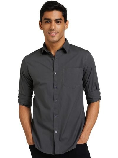 Men's Cotton Shirt | Casual | Plain | Full Sleeve | Summer - Regular Fit